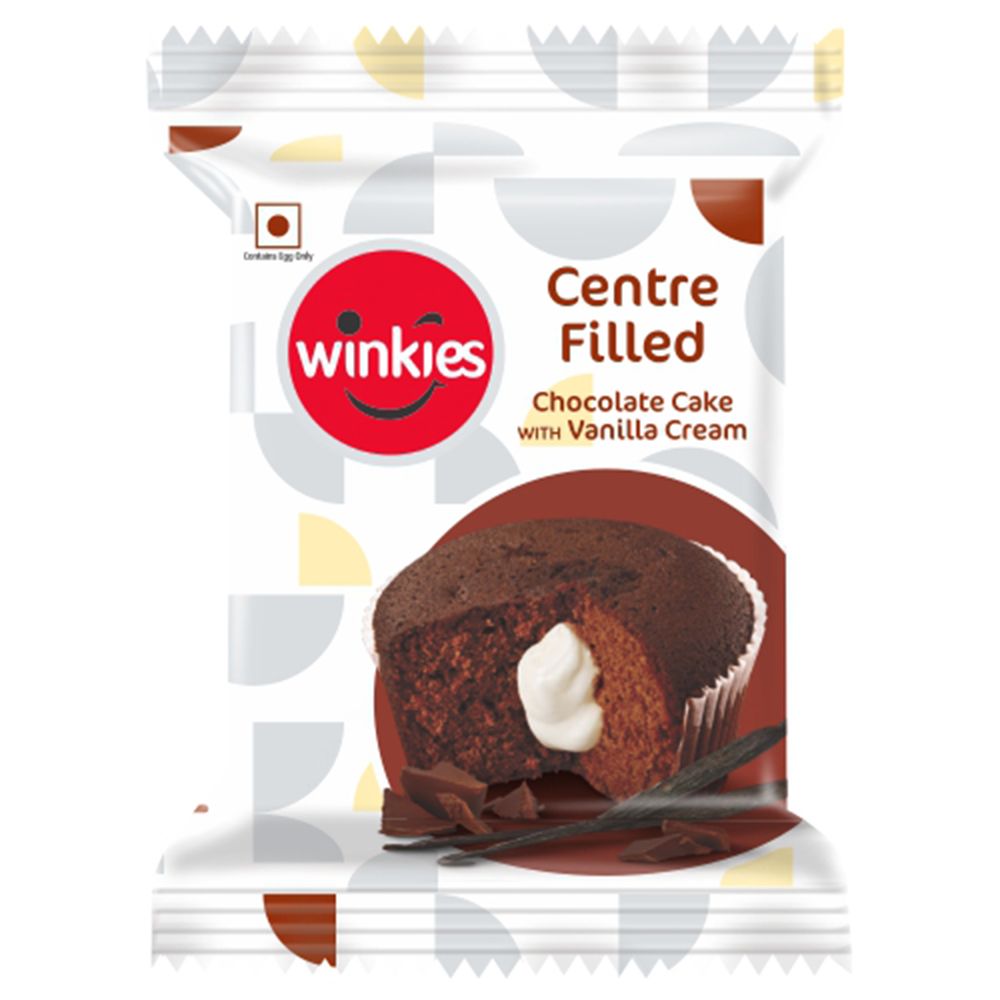 Winkies (Rs.10) Centre Filled Muffin Cake - Choco Cake With Vanilla Cream, 30g