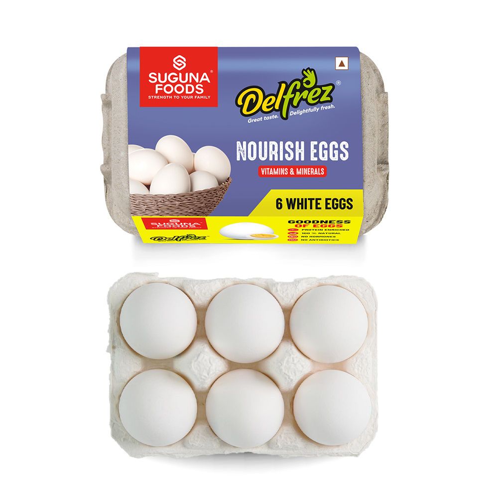 Delfrez Nourish Eggs - White, 6pc