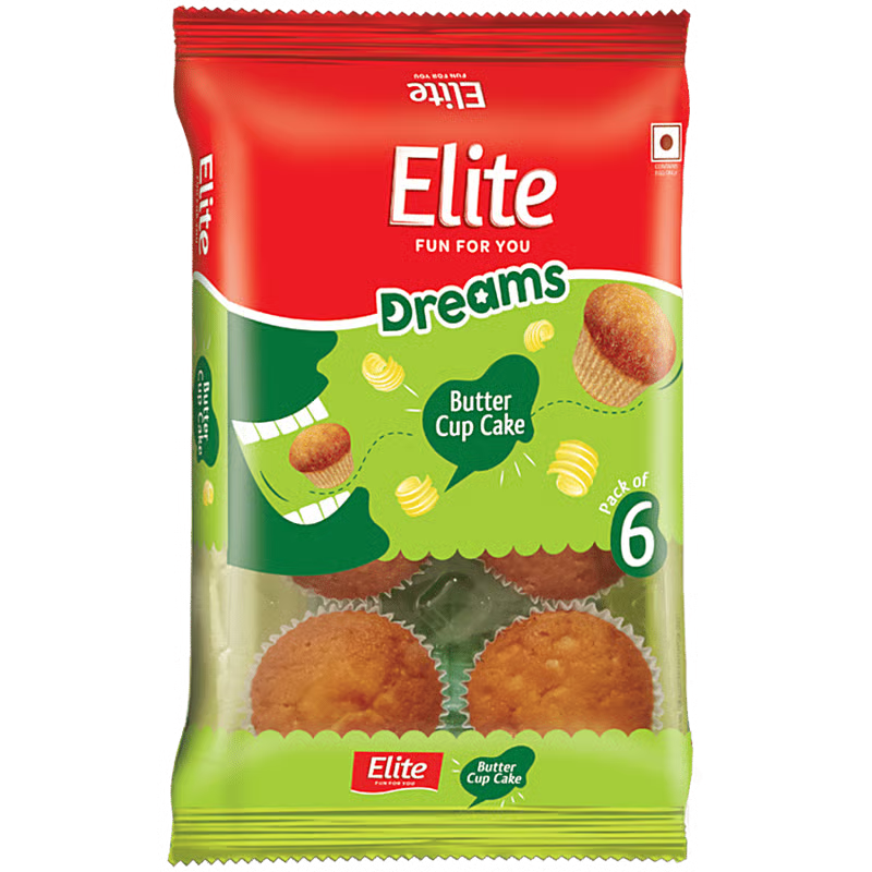 Elite Dreams Cup Cake - Butter, 140g (Set of 6)