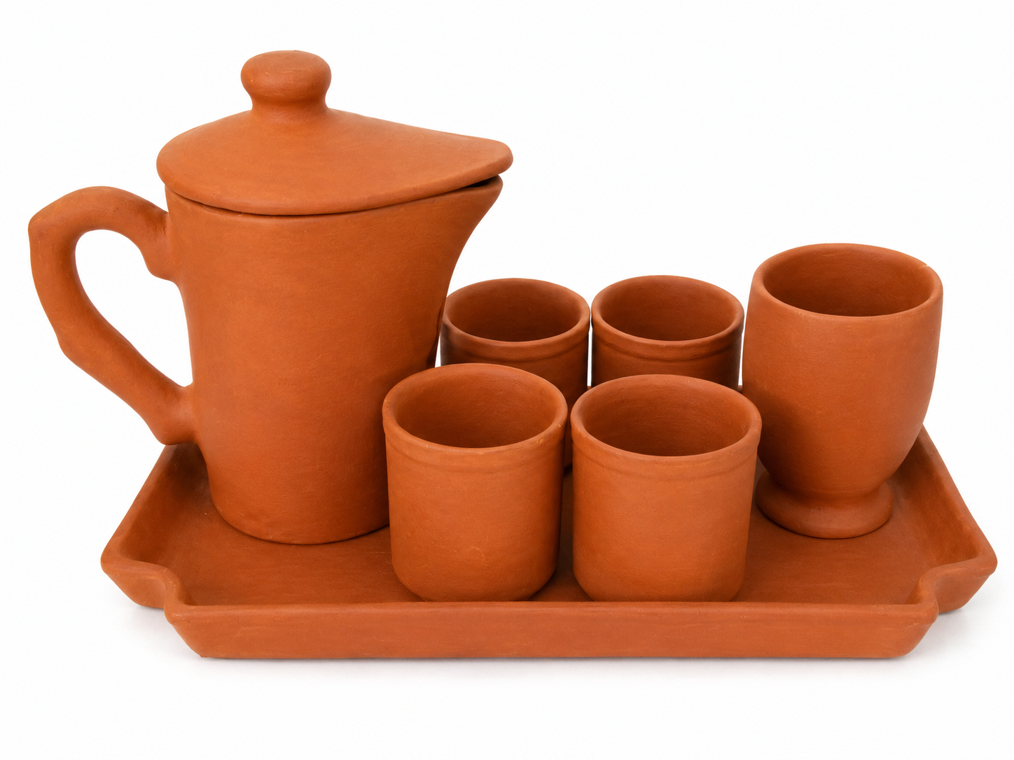 Udayaswara Chirantana Terracotta Dinner Tray & Jug Set, 1pc