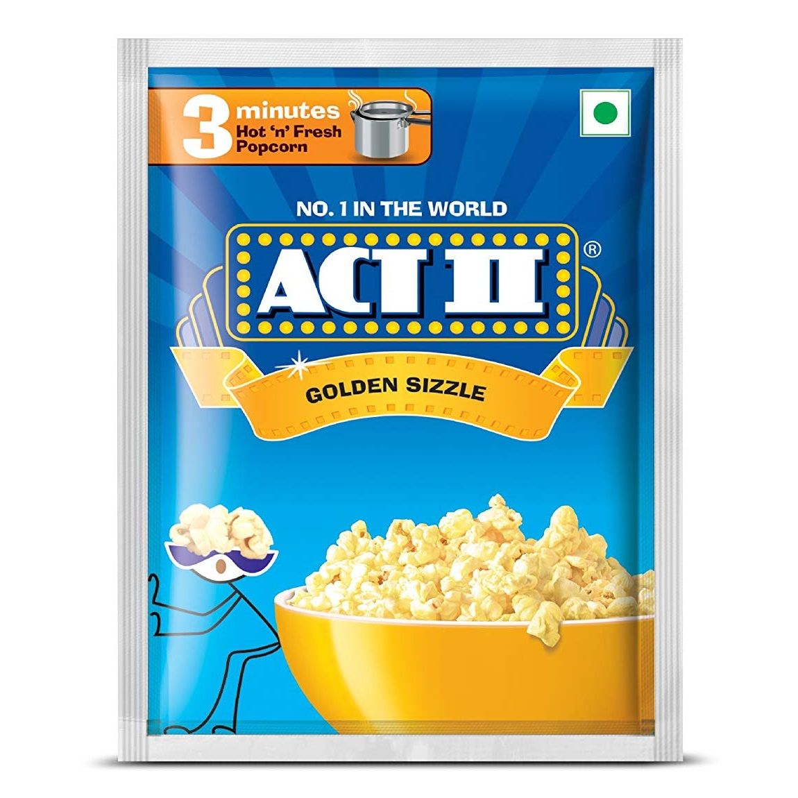 ACT II (Rs.10) Instant Popcorn Sachet - Golden Sizzle, 30g