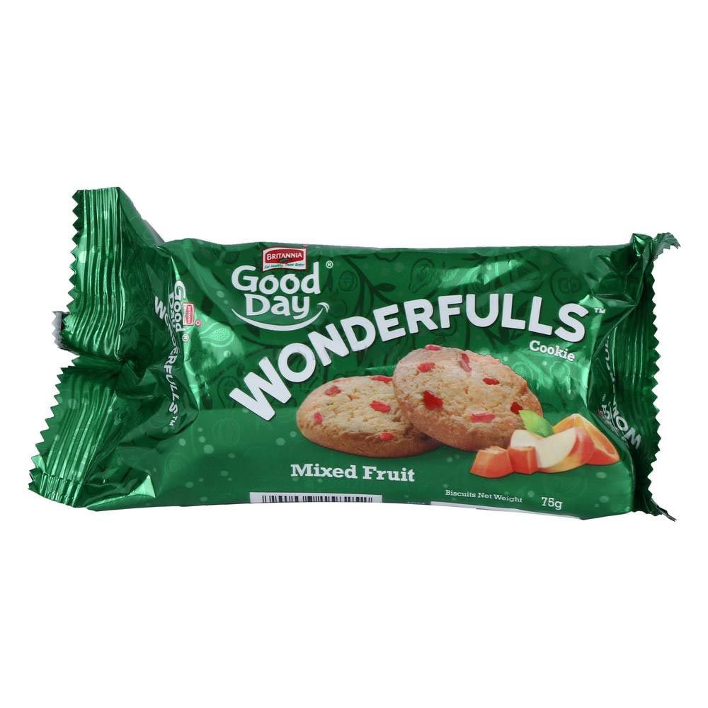 Britannia (Rs.15) Good Day Wonderfulls Biscuit - Mixed Fruit, 75g