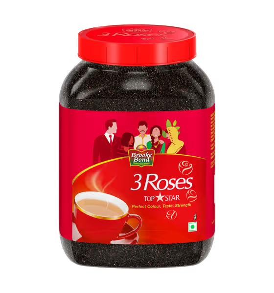 Brooke Bond 3 Roses Top Star Dust Tea Jar, 250g