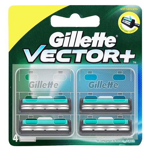 Gillette Vector Plus Cartridge, 4pcs