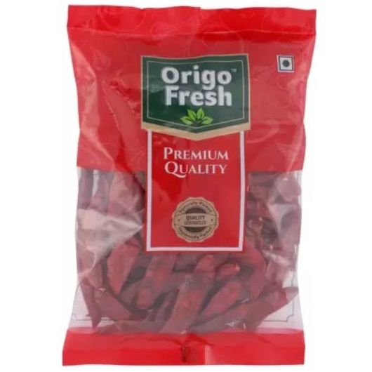 Origo Fresh Gunturu Chilli Pouch - Stemless, 500g