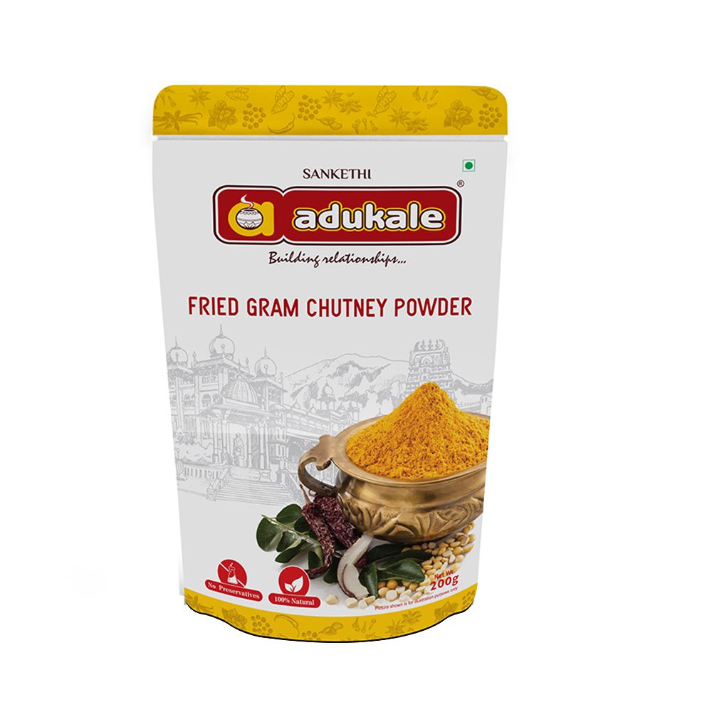 Adukale Chutney Powder Pouch - Fried Gram, 200g
