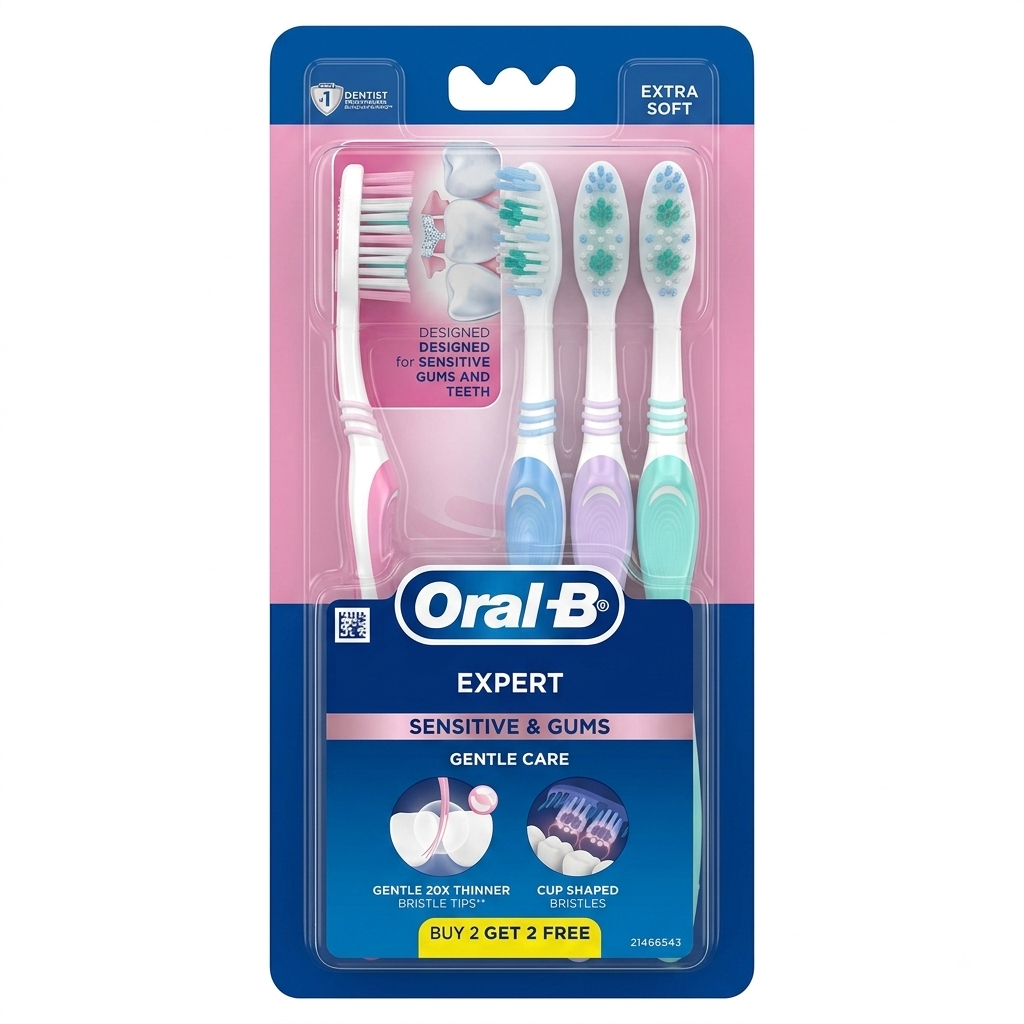 Oral-B Expert Sensitive & Gums Toothbrush - Extra Soft (Buy 2 Get 2 Free)
