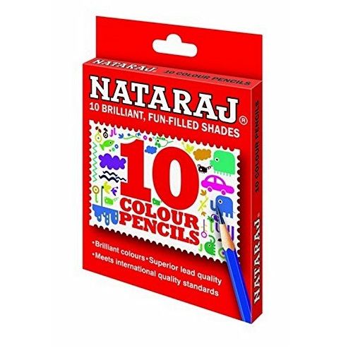 Nataraj Colour Pencil Half Size, 10 Shades