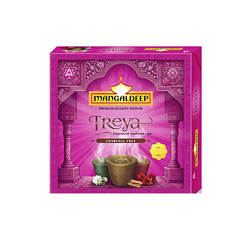 Mangaldeep Treya 3 in 1 Sambrani Cups - 9 Cups