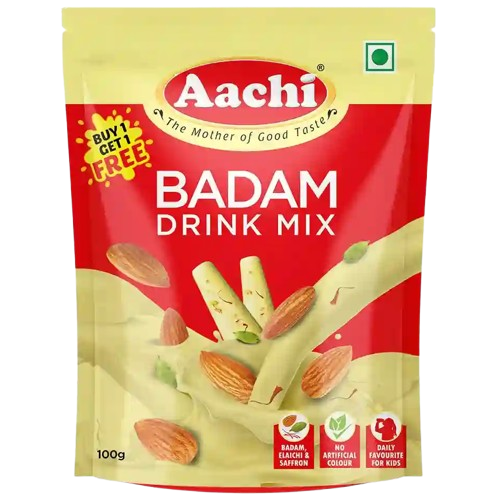 Aachi Badam Drink Powder Mix Pouch, 180g (Buy 1 Get 1 Free)