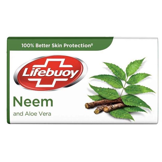 Lifebuoy 100% Skin Protection Soap - Neem & Aloe Vera, 100g (Buy 4 Get 1 Free)