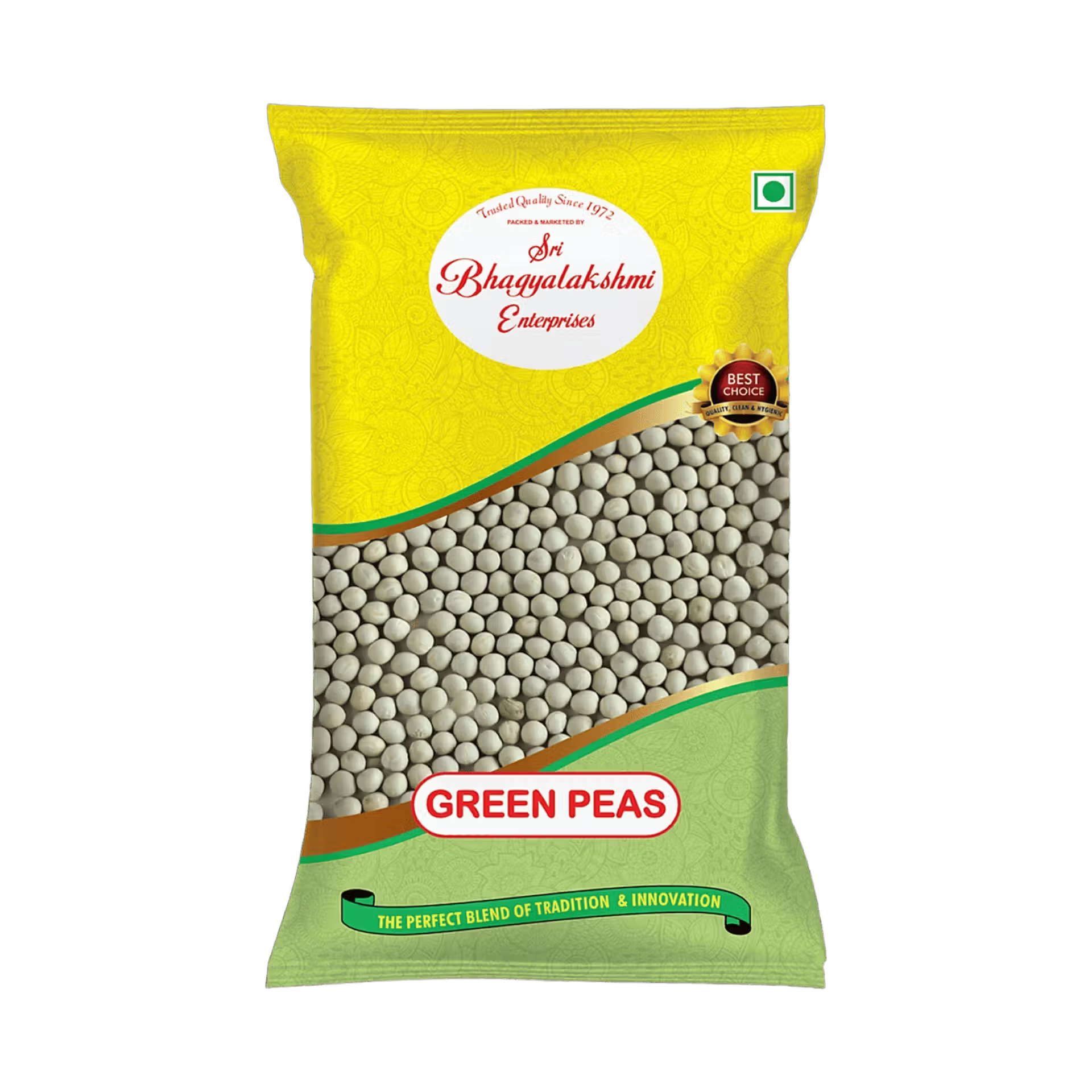 Bhagyalakshmi Green Peas Pouch, 500g