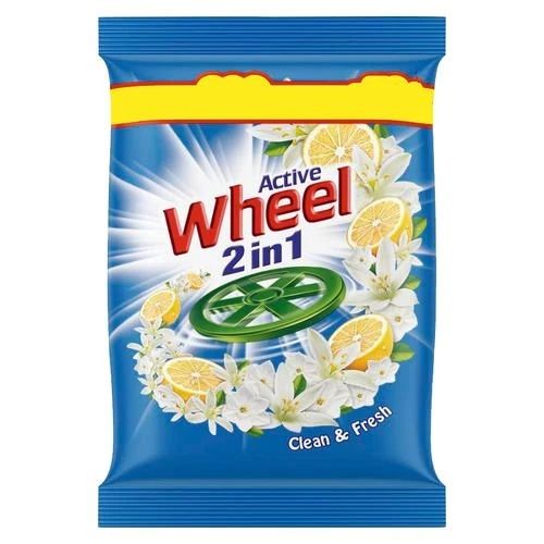 Wheel Active 2 in 1 Blue Detergent Powder - Clean & Fresh, 1kg