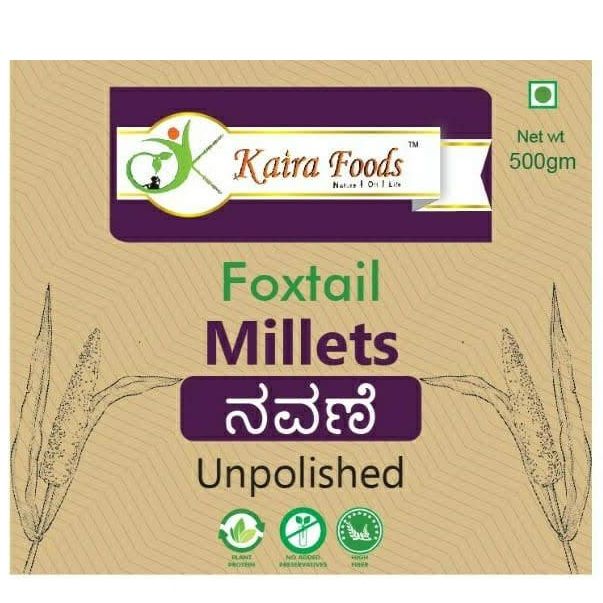 Kaira Foods Unpolished Millets - Foxtail, 500g