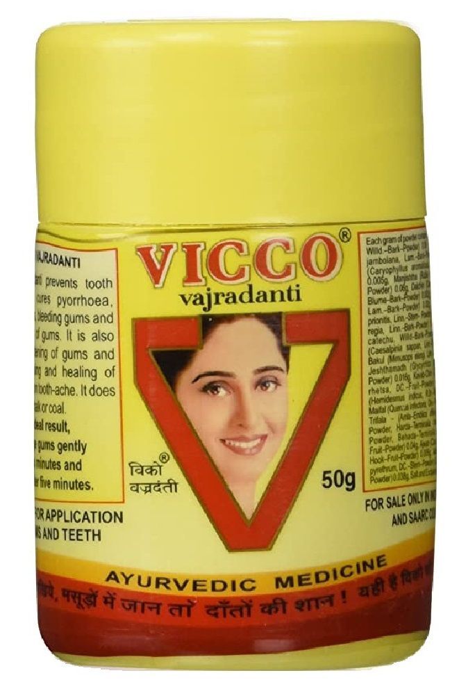 Vicco Vajradanti Ayurvedic Tooth Powder, 50g