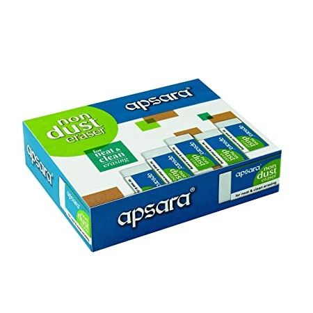 Apsara (Rs.3) Non-Dust Regular Eraser (Set of 20)