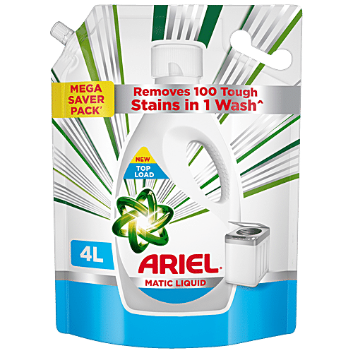Ariel Matic Liquid Detergent Refill Pouch - Top Load, 4L