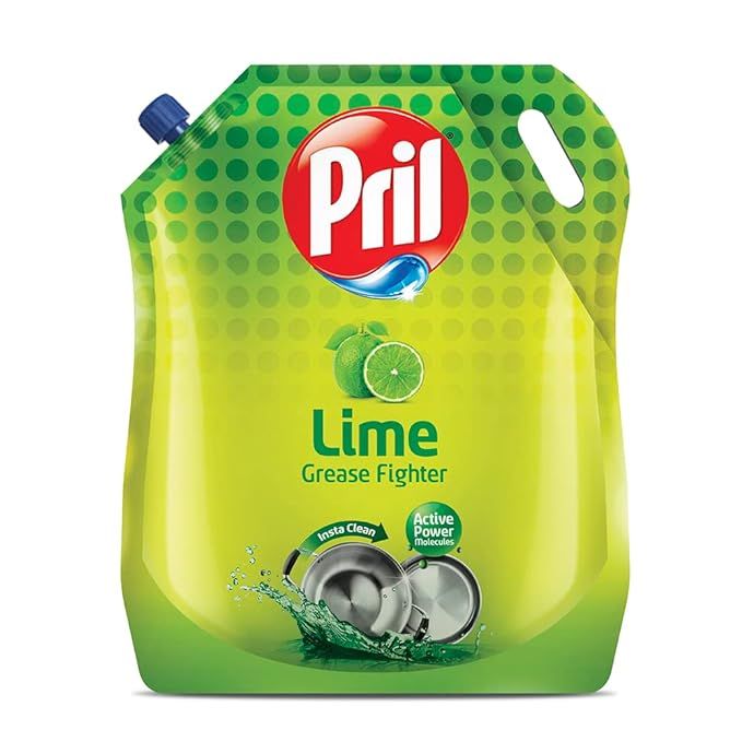 Pril Dishwash Liquid Gel Pouch - Green, 2L