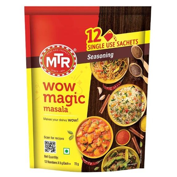 MTR Wow Magic Masala Standy Pouch, 6g (Set of 12)