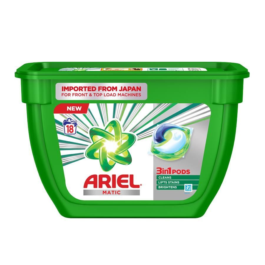 Ariel 3-In-1 Detergent Pods, 18pcs