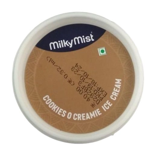 Milky Mist Ice Cream Tub - Cookies O Creamie, 125ml