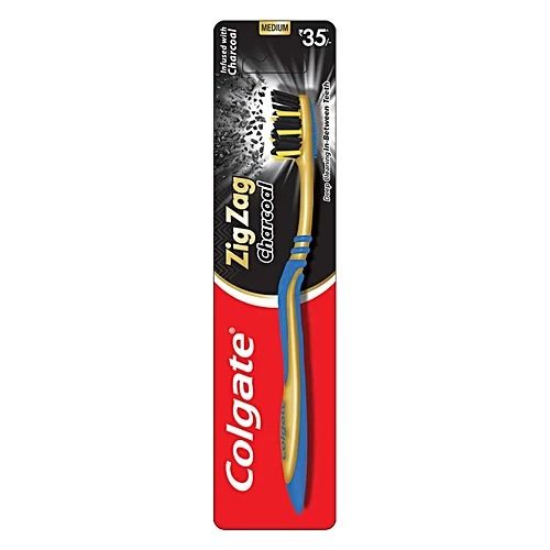 Colgate ZigZag Charcoal Toothbrush - Medium Bristle, 1pc