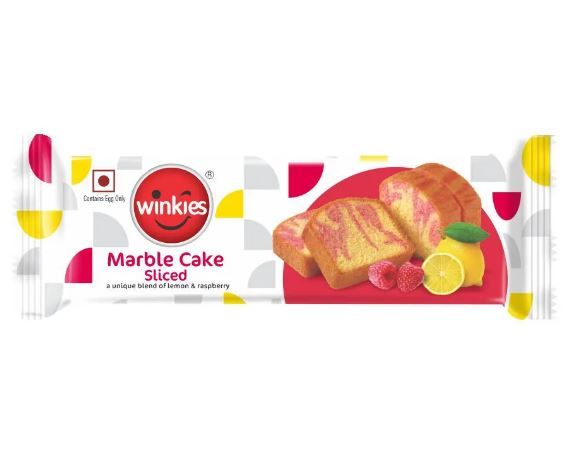 Winkies Marble Cake Sliced - Lemon & Raspberry, 110g