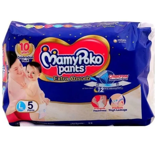 Mamypoko Extra Absorb Diaper Pant - L, 5pc