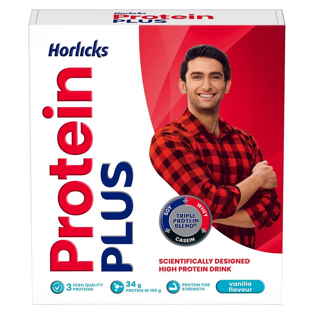 Horlicks Protein Plus Health Drink Refill Pack - Vanilla, 200g