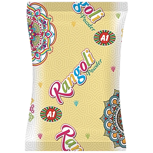 A1 Rangoli Powder Pouch - White, 1kg