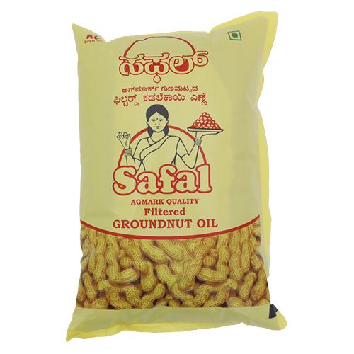 Safal Filtered Groundnut Oil Pouch, 1L