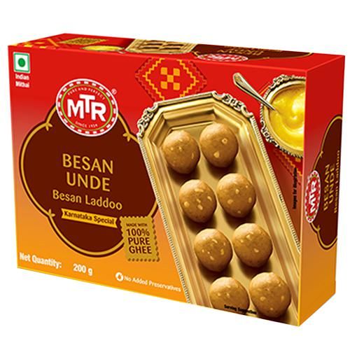 MTR 100% Pure Ghee Besan Laddoo Carton, 200g