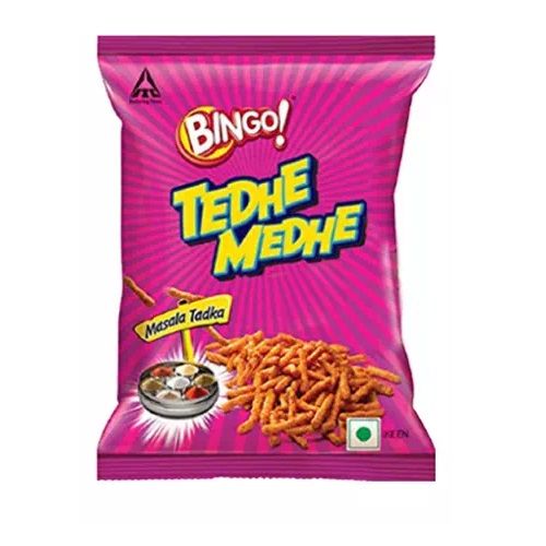 Bingo Tedhe Medhe Namkeen - Masala Tadka, 33.3g