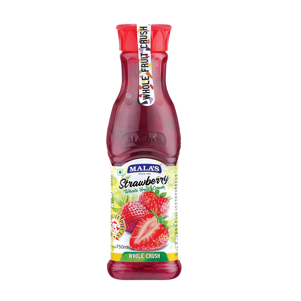 Mala's Fruit Juice Bottle - Strawberry Crush, 750ml