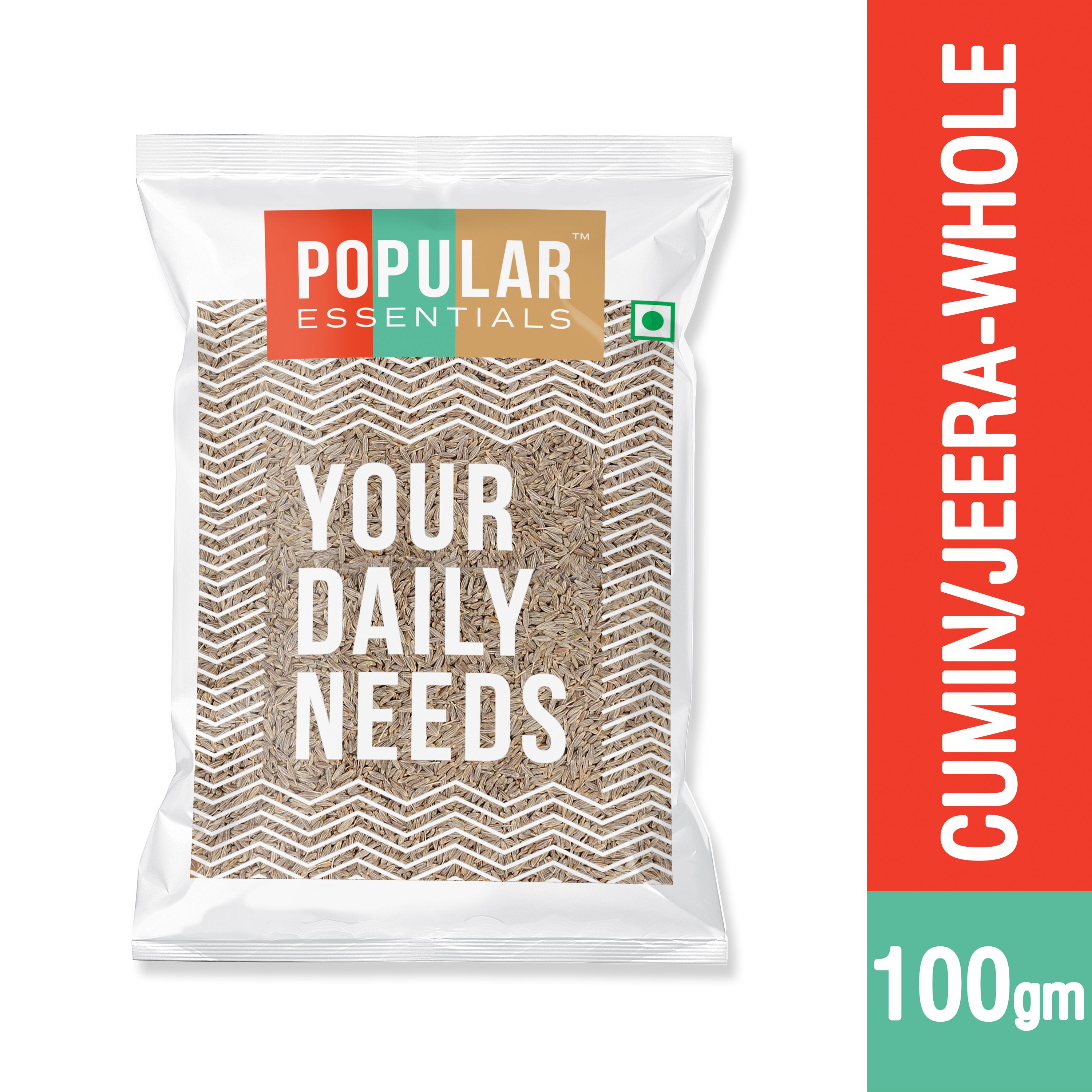 Popular Essentials Cumin / Jeera Seeds, 100g