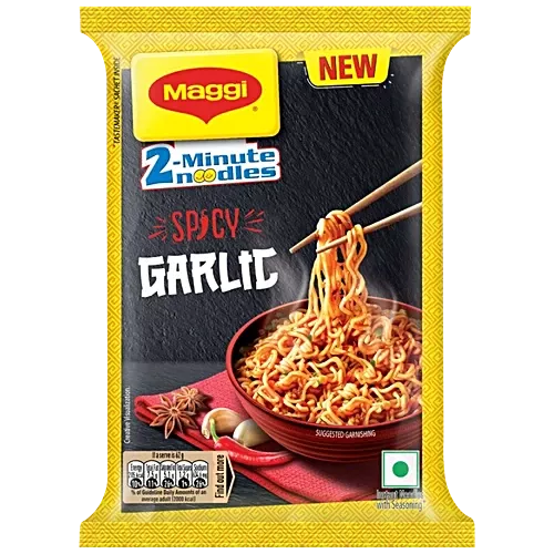 Maggi 2-Minute Instant Noodles Pouch - Spicy Garlic, 62g