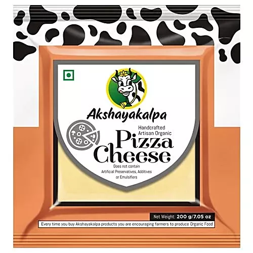 Akshayakalpa Organic Handcrafted Pizza Cheese Pouch, 200g