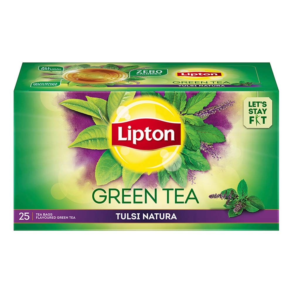 Lipton Green Tea Bags - Tulsi Natura, 1.3g (Set of 25)