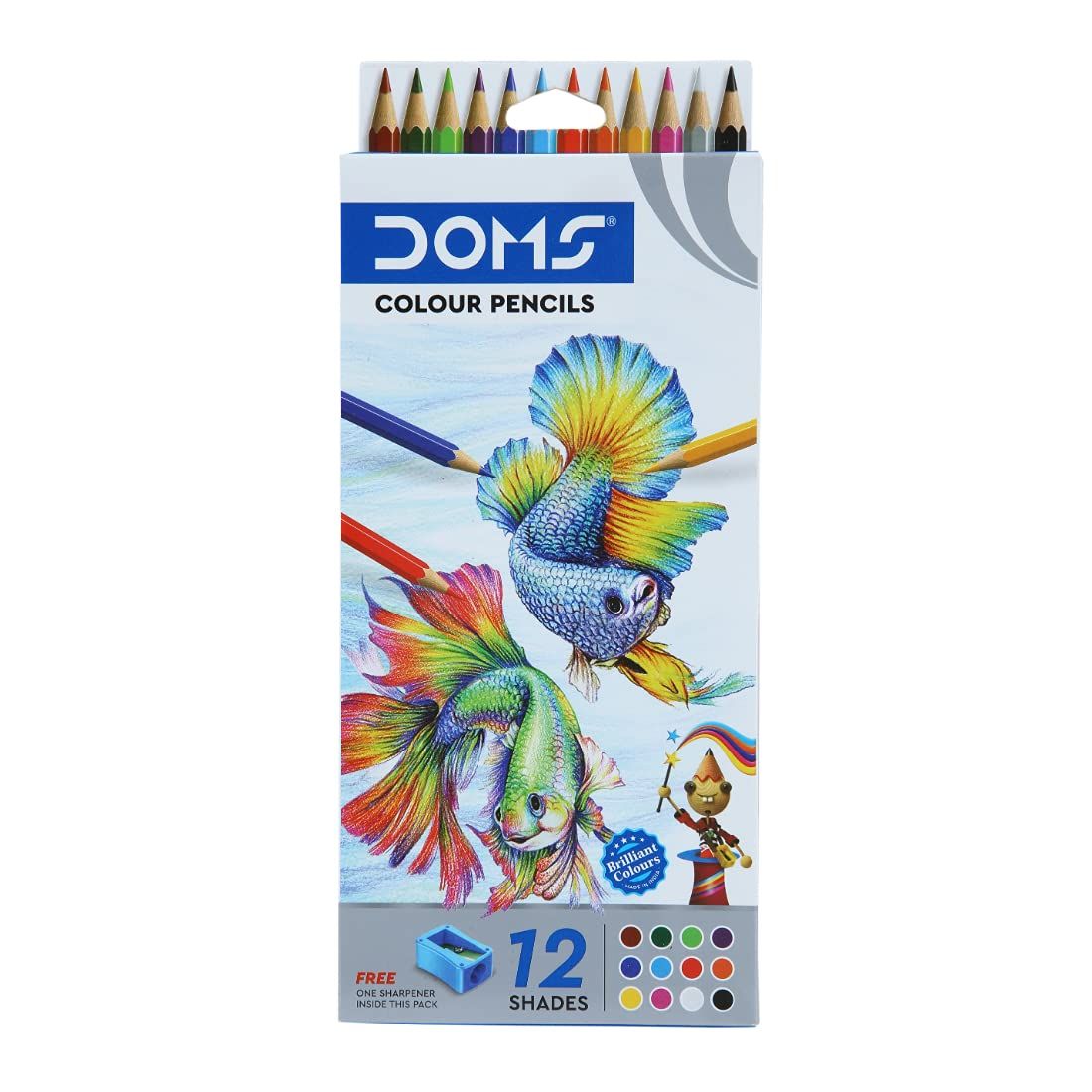 Doms Non Toxic FSC Colour Pencil Box, 12pcs (3445)