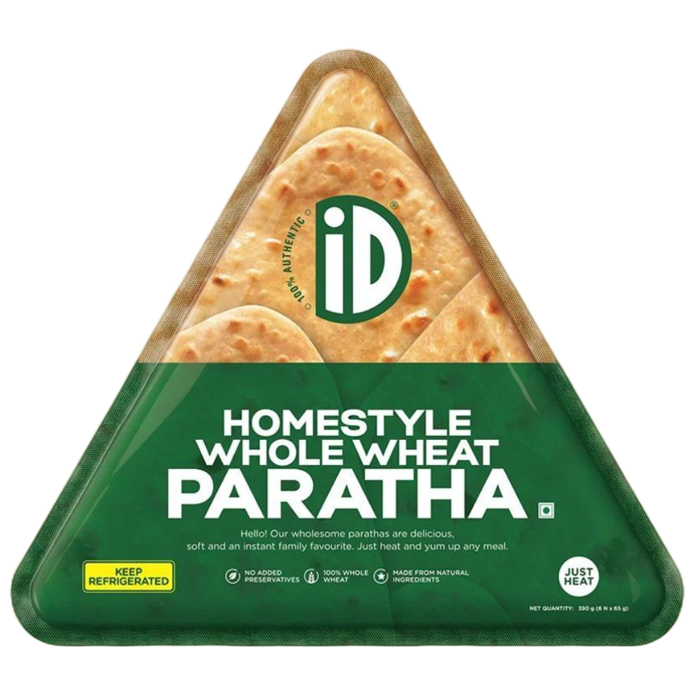 iD Homestyle Whole Wheat Paratha, 390g (IA)