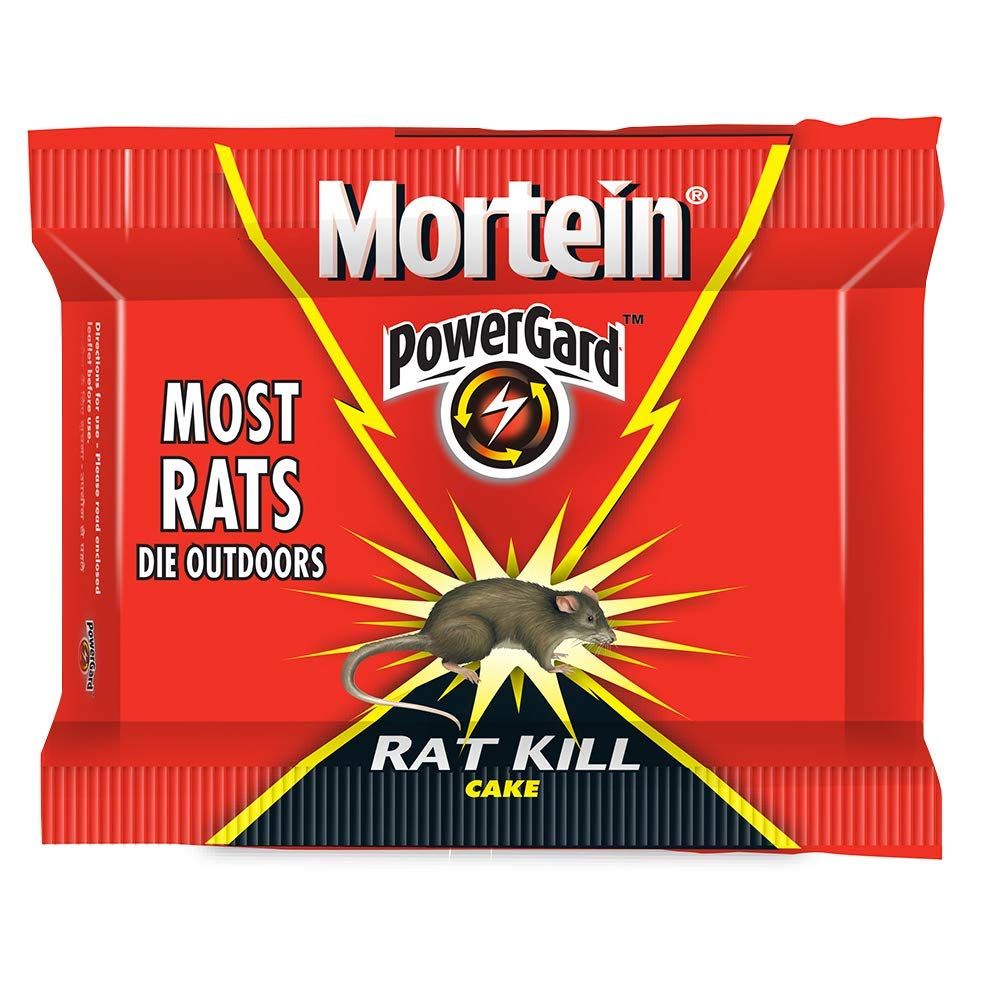 Mortein Powergard Most Rats Die Outdoors - Rat Kill Cake, 100g