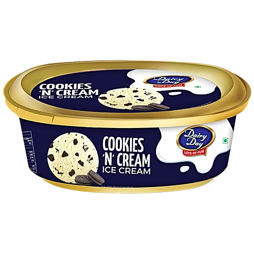 Dairy Day Premium Ice Cream Tub - Cookies & Cream, 500ml