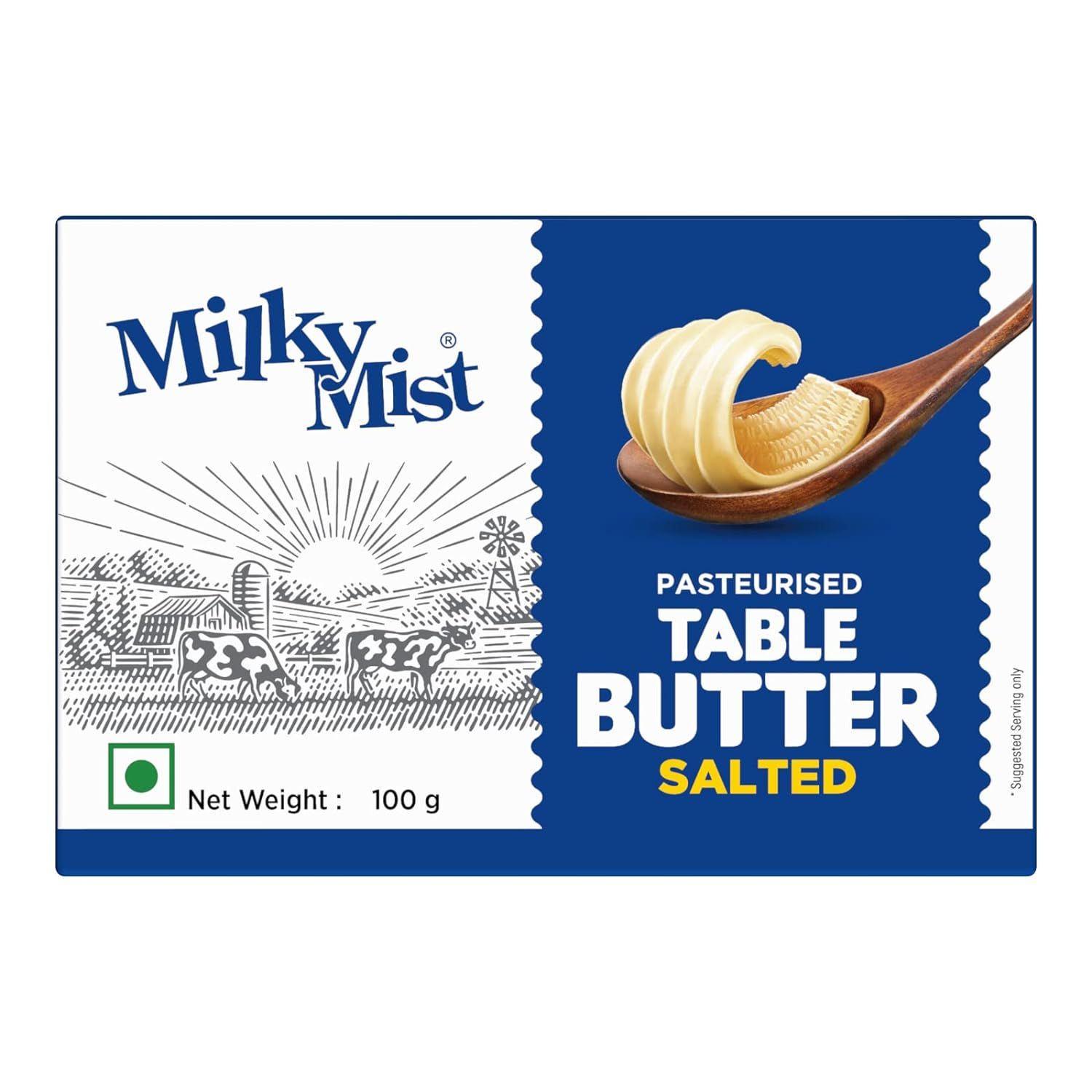 Milky Mist Table Butter Carton - Salted, 100g