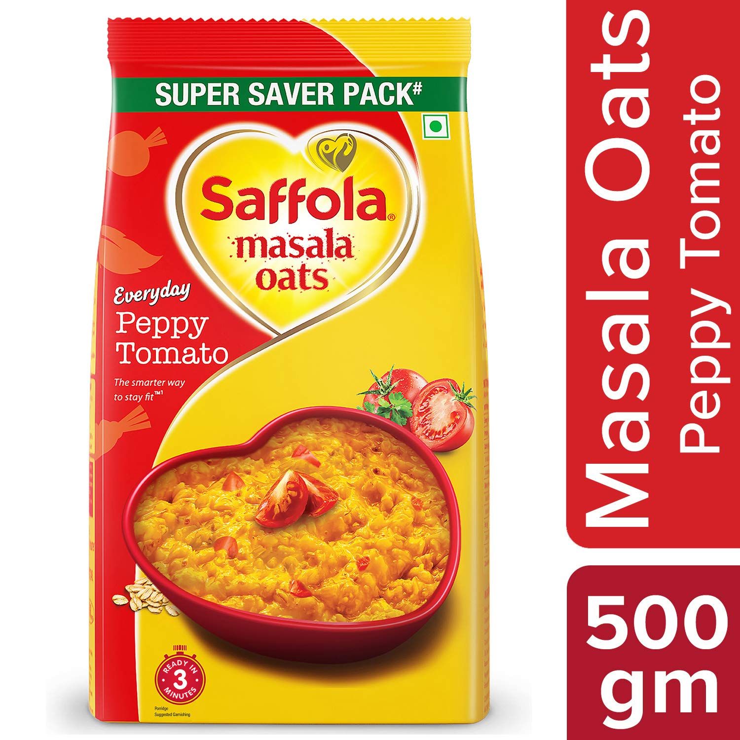 Saffola Masala Oats - Peppy Tomato, 500g
