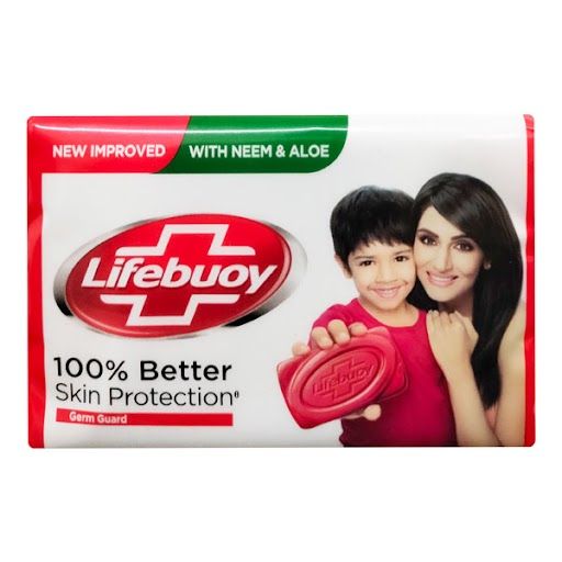 Lifebuoy Red Soap - Neem & Aloe, 125g