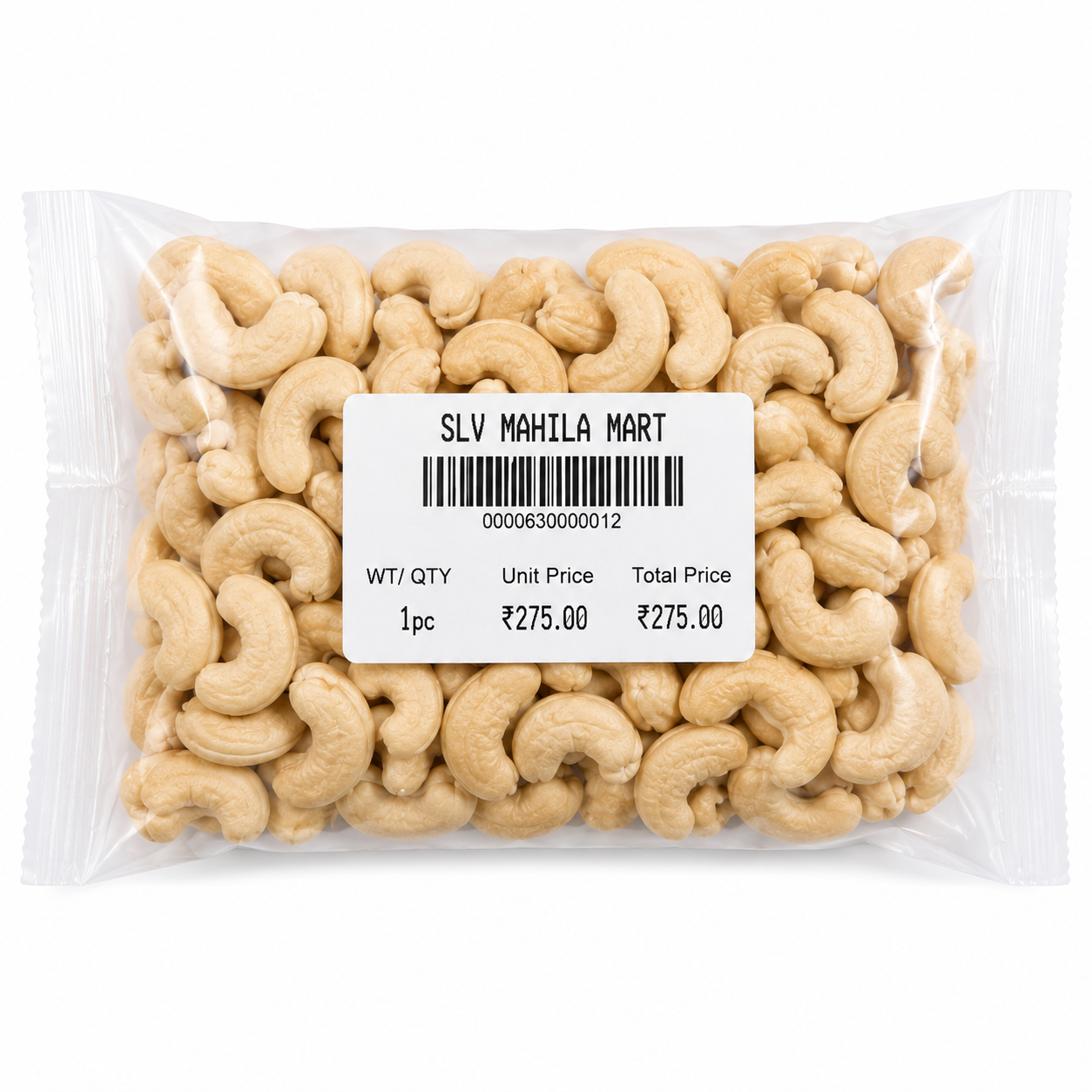 SLV Mahila Mart Cashew Pouch - Whole, 250g