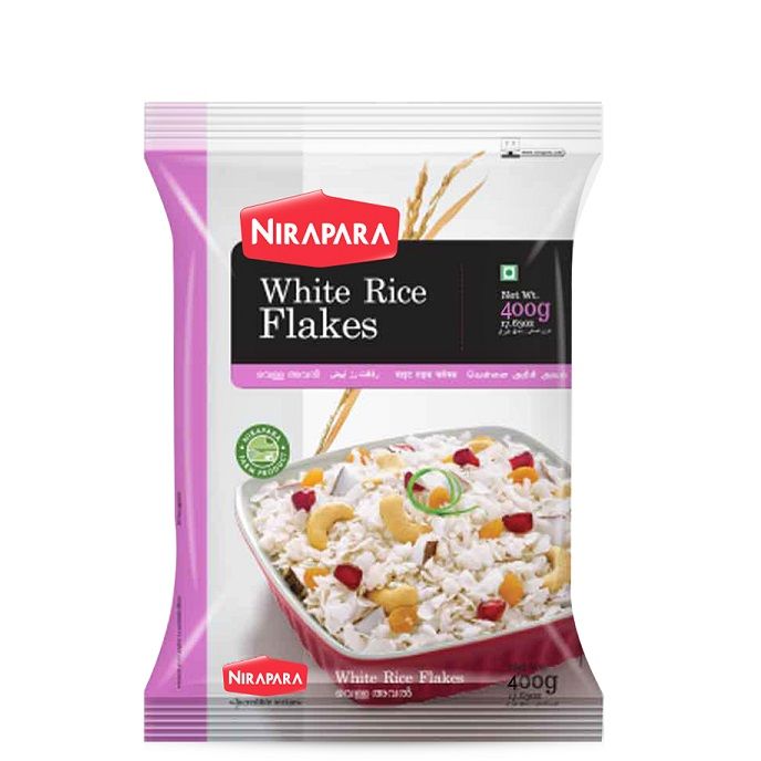 Nirapara White Rice Flakes Pouch, 400g