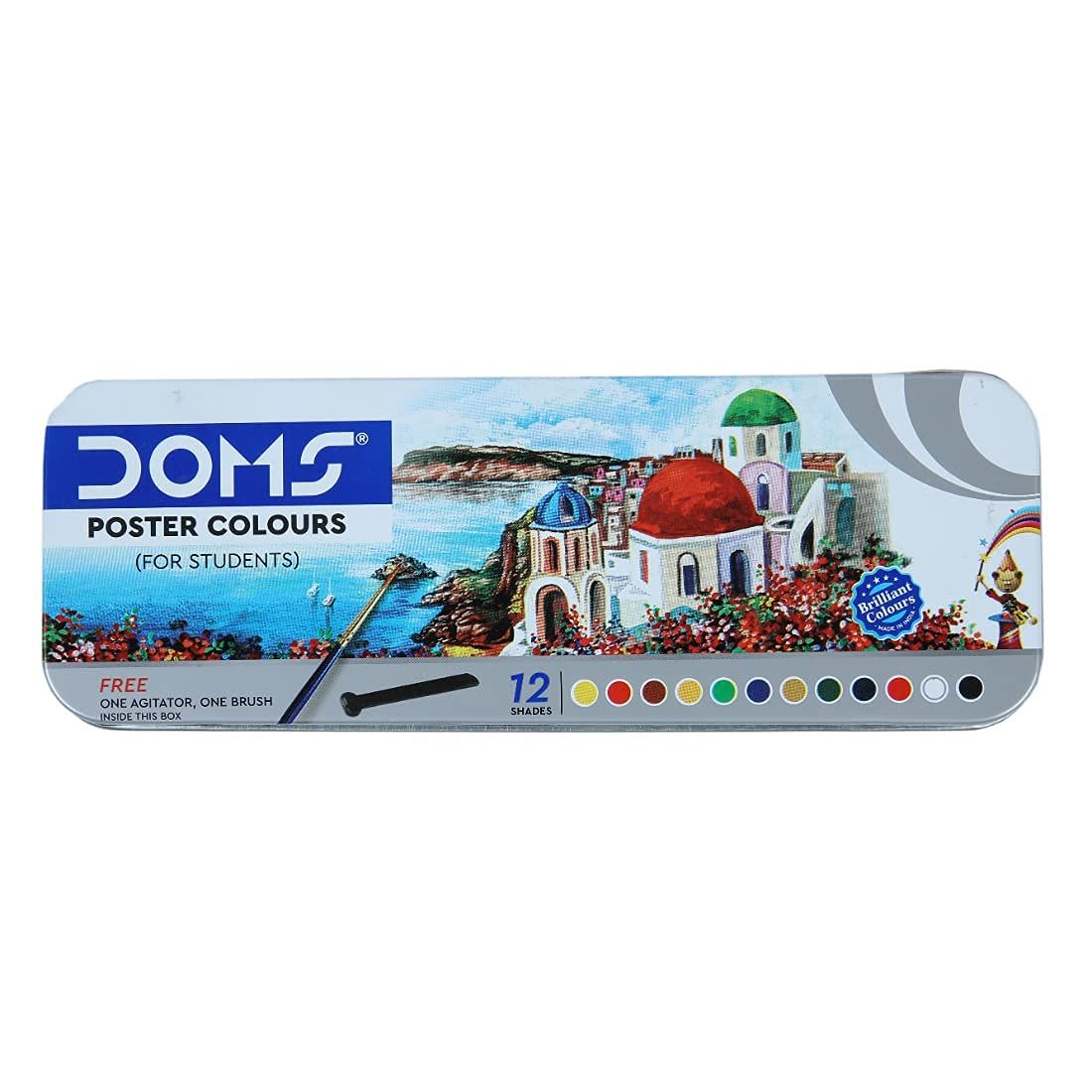 Doms Poster Colours - Assorted, 12pc (7115)