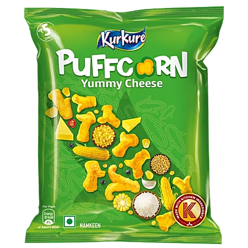 Kurkure Puffcorn Namkeen - Yummy Cheese, 15g