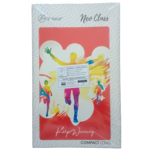 Bhaskar's Neo Compact Long Notebook - Single Line, 152 Pages